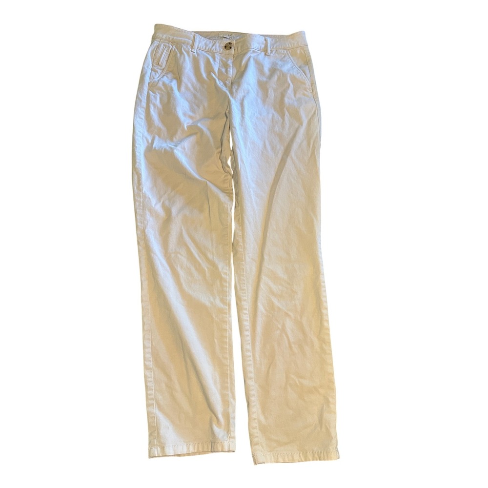 J. Jill Women's 8 Straight Leg Chino Khaki Pants College‎ Preppy Fall